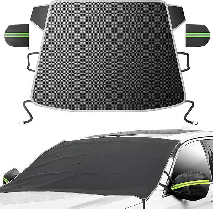 [2025 Upgraded Windshield Cover for Ice and Snow [Full Coverage Winter Protection]-Heavy Duty Car Snow Cover, Against Snow, Ice, Frost and Water, Suitable for Cars, SUVs, and Trucks-Large