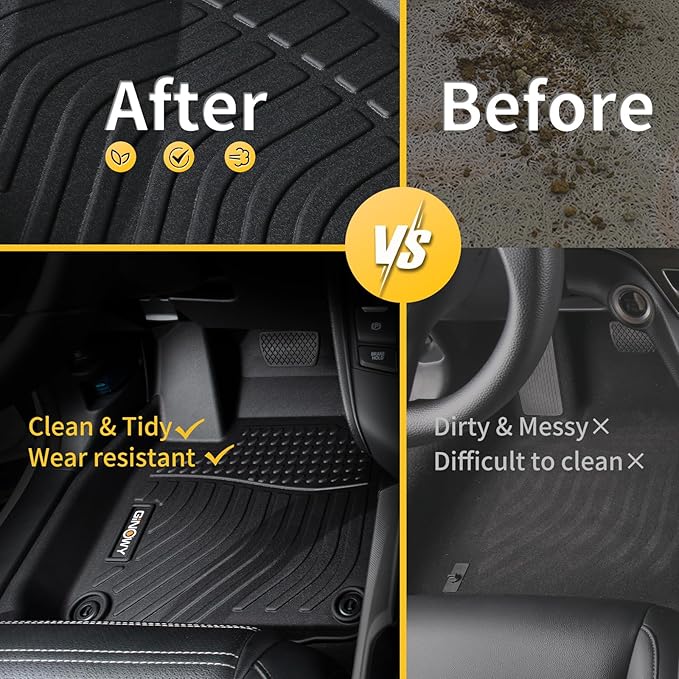 GINOWY-Floor Mats & Cargo Line for 2010-2015 RX, RX350 RX450h, All Weather Car Floor Mat RX350 RX450h Floor Liners, RX Cargo Mat, Rubber Mats Trunk Mat for Lexus RX