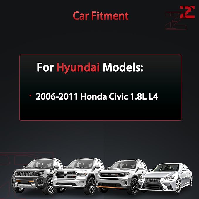 PZ Ignition Coil Pack and Iridium Spark Plugs Compatible with 2006 2007 2008 2009 2010 2011 Honda Civic 1.8L L4 Set of 4 Replaces#UF582 30520RNAA01
