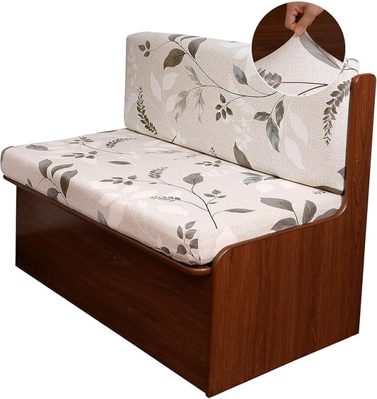 CRFATOP RV Dinette Cushion Covers Printed Elastic Camper Cushion Slipcover Stretchable Loveseat Sofa Chair Cover Furniture Protector for RV Camper Car Bench 1 Backrest Cover & 1 Bench Cover,01
