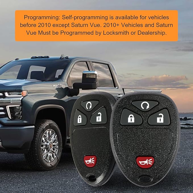 VOFONO Key Fob Replacement Suitable for Chevy Silverado Tahoe Suburban Avalanche Equinox Express Traverse GMC Acadia Yukon Sierra Savana 2007-2016 Keyless Entry Remote Control OUC60270 OUC60221