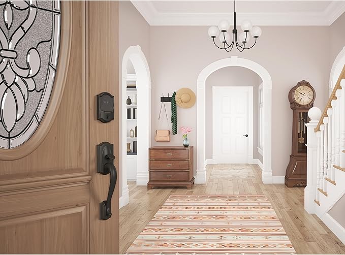 Schlage BE499WB CAM 716 Encode Plus WiFi Deadbolt Smart Lock, Keyless Entry Touchscreen Door Lock with Camelot Trim, Aged Bronze