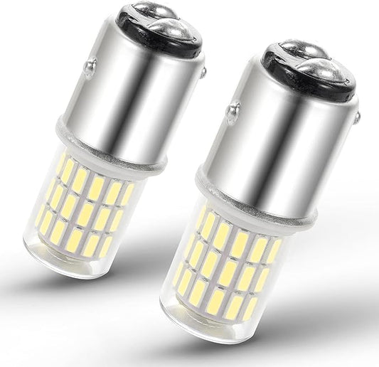 2357 1157 2057 7528 Brake Light Bulb for Daytime Running Lights (DRL) and Back-Up/Reverse Lights,12V-24V BAY15D 6000K Bright White LED Bulbs Replacement for RV Car Camper Trailer Tail Brake Stop,2Pack