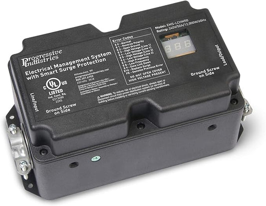 Progressive Industries EMS-LCHW50 Heavy Duty RV Surge Protector, Black, 50 Amp