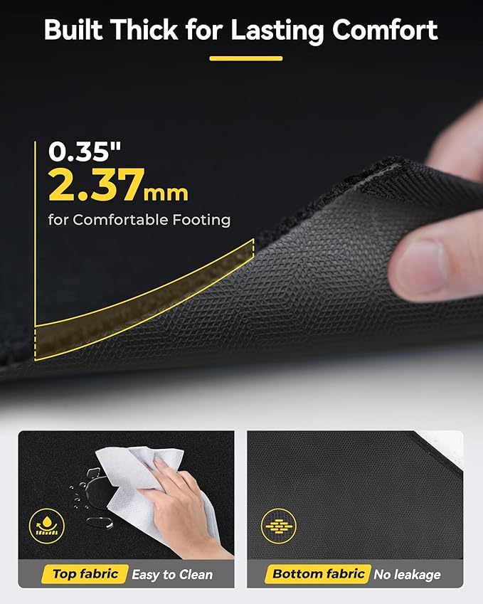 3W Floor Mats & Carpets Fit for BMW 3 Series 2013-2018 F30 320i 328d 328i 330e 330i 335i 340i, TPE All-Weather Harmless Heavy Duty Floor Liner Accessories(NOT for 335is & GT & X-Drive)