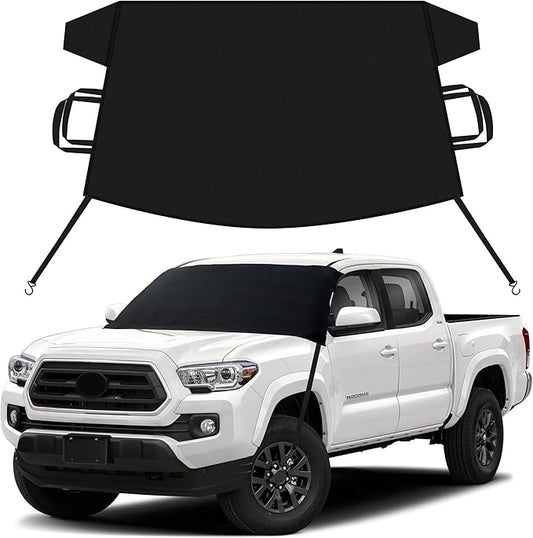 EcoNour Snow Cover for Toyota Tacoma | Heavy-Duty Windshield Cover for Ice and Snow Protection | 600D Oxford Winter Car Cover with S-Hook Straps