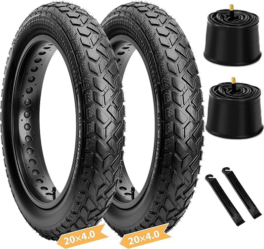 Hycline 20x4.0 E-Bike Fat Tire - Heavy Duty 20inch Electric Replacement Fat Tires, High-Performance Wear-Resistant Mountain Bicycle Tyre, All-Terrain Bike Tires for Street & Trail Riding