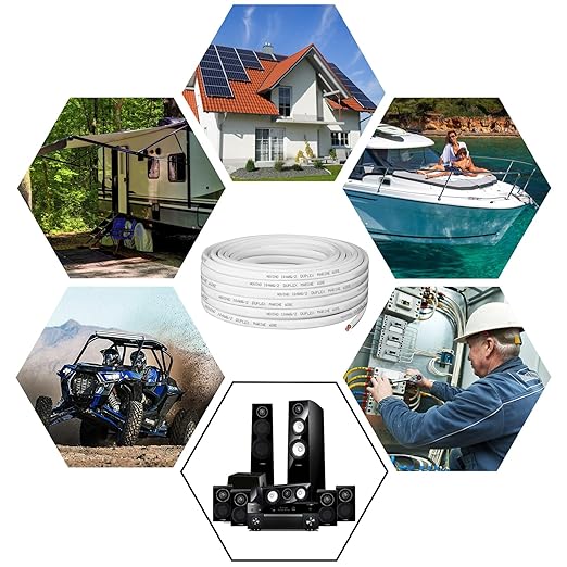 10 Gauge Marine Wire Duplex Marine Grade Wire,10 AWG 200ft Tinned Copper Boat Electrical Cable for Boat/Automotive/RV/Camper Outdoor Use