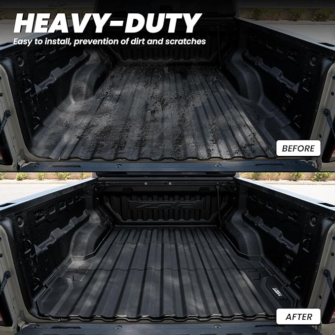 LASFIT Truck Bed Mat Fit for Chevrolet Chevy Colorado/GMC Canyon 2023 2024 2025 2026 5FT Accessories, Vehicle Bed Mat Custom Fit Flush All Weather Protection TPE Pickup Car Bed Cargo Trunk Liner