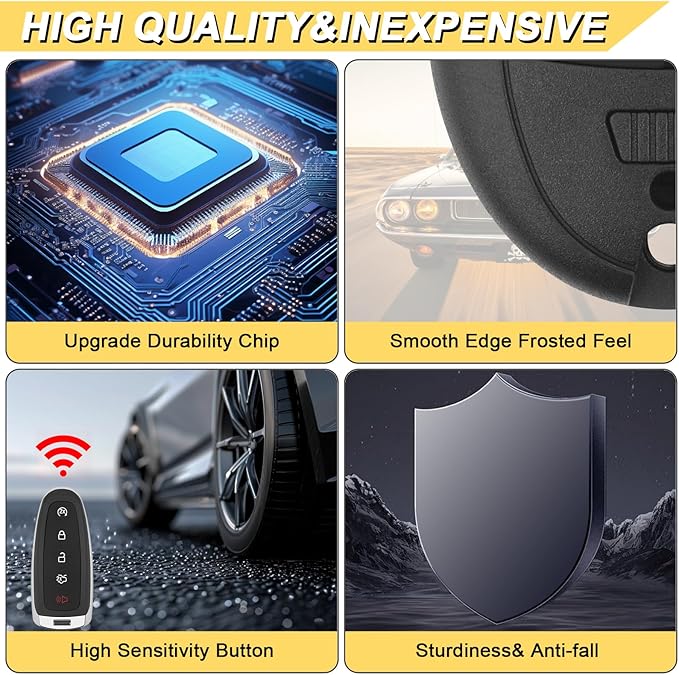 Key Fob Replacement for 2014-2020 Chevy Silverado 1500 2500 3500/15-21 Colorado/ 2015-2021 GMC Canyon/ 14-20 Sierra Car Keyless Entry Remote Control, M3N-32337100, 4 btn