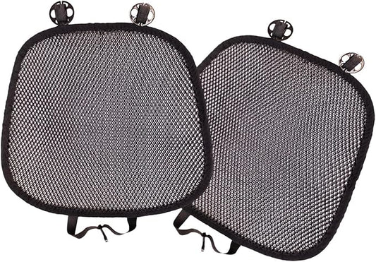 Summer Cool 3D Air Mesh Breathable Car Seat Cushion Pad Universal Auto Cushion Cover Set Interior Accessories (Black, 2 Pack seat pad)