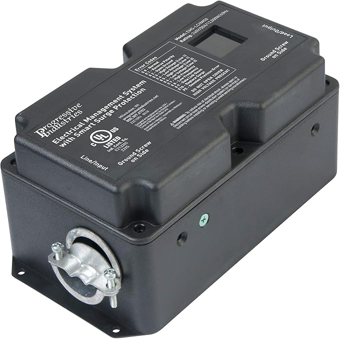 Progressive Industries EMS-LCHW50 Heavy Duty RV Surge Protector, Black, 50 Amp