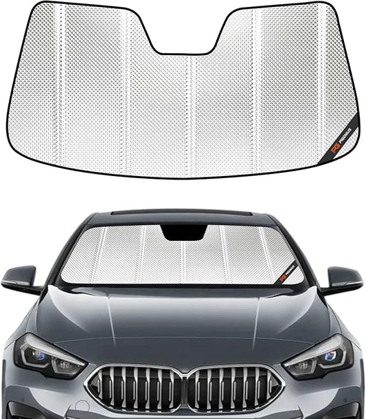 Windshield Sun Shade for BMW 2 Series Coupe 2022-2024, Reflective Aluminum Film Front Window Sunshade-B