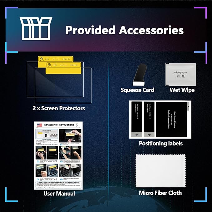 SXCY [2PCS for 2025 Toyota Sienna Accessories for 2025 Toyota Sienna Screen Protector 12.3 Inch 2025 Sienna Accessories Navigation Display Touch Screen Protector[4H Nano]