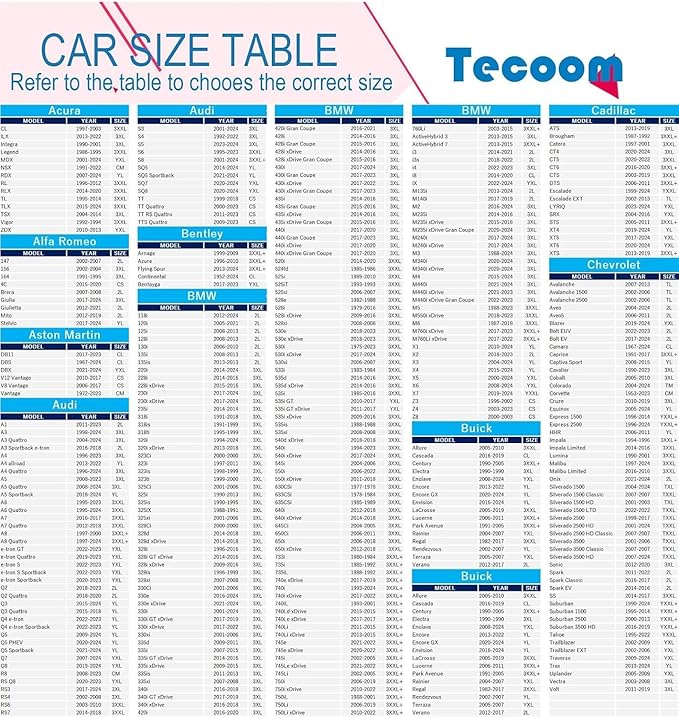 Tecoom SUV Car Cover Waterproof All Weather, Outdoor & Indoor Full Exterior Windproof UV Sun Rain Snow Hail Protection Covers with Zipper Door & Lock, Fit for SUV 216-230 Inches