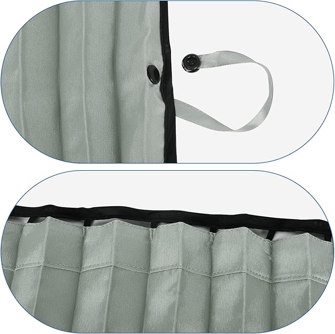 ZATOOTO Car Side Window Sun Shade - 2 Pcs Grey Magnetic Privacy Sunshades - Curtain Keeps Cooler Screen for Baby Sleeping