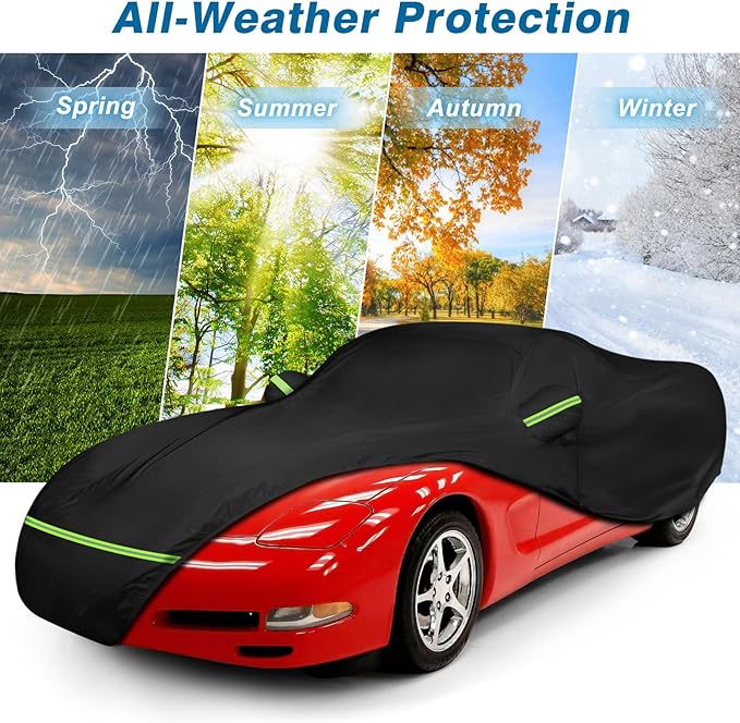 Waterproof Car Cover Replace for Chevy Corvette C5 1996-2004, 420D Outdoor Car Covers Windproof Heavy Duty Full Exterior Covers Waterproof All Weather for C5 1996-2004 Chevy Corvette
