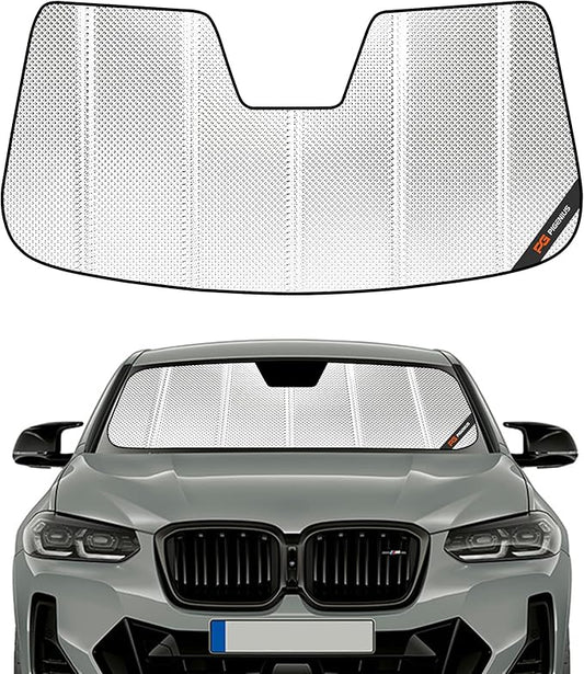 Windshield Sun Shade for BMW X4 2019-2024, Reflective Aluminum Film Front Window Sunshade-B