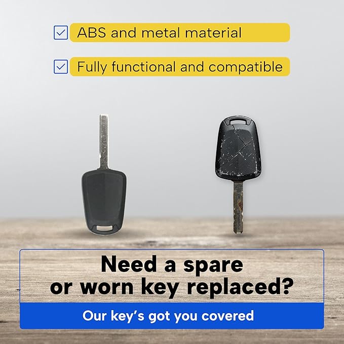 Replacement Ignition Transponder Key for Chevrolet & Pontiac Vehicles – Compatible with Caprice & G8 – Uncut Aftermarket Key with Philips 46 Chip for Secure Start