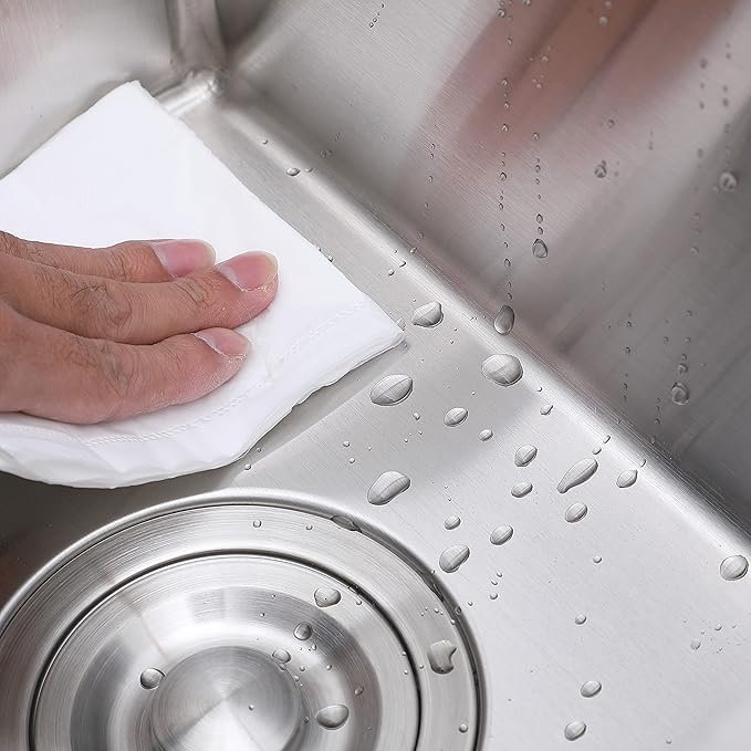 18x18 Inches Drop In Bar Sink, 18 Inch Stainless Steel Topmount Deep Single Bowl Workstation Small Kitchen Wet Bar Prep RV Sink with Cutting Board