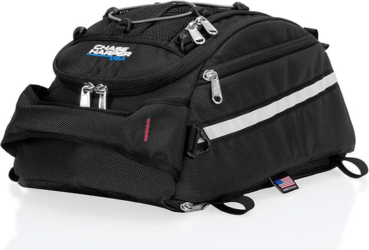 Chase Harper USA 5400 Tail Trunk- Water-Resistant, Tear-Resistant, Industrial Grade Ballistic Nylon - Universal Fit Adjustable Bungee Mounting System – Black