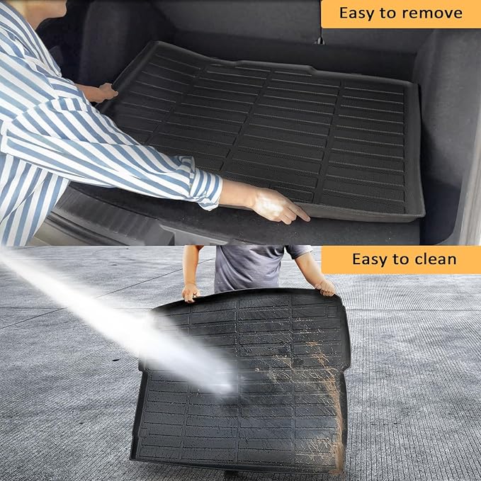 GINOWY-Cargo Liner for Kia Sportage & Sportage Hybrid 2023-2025, TPE All Weather Trunk Mat for Kia Sportage 2024 Durable Waterproof Car Mats Easy to Clean Black