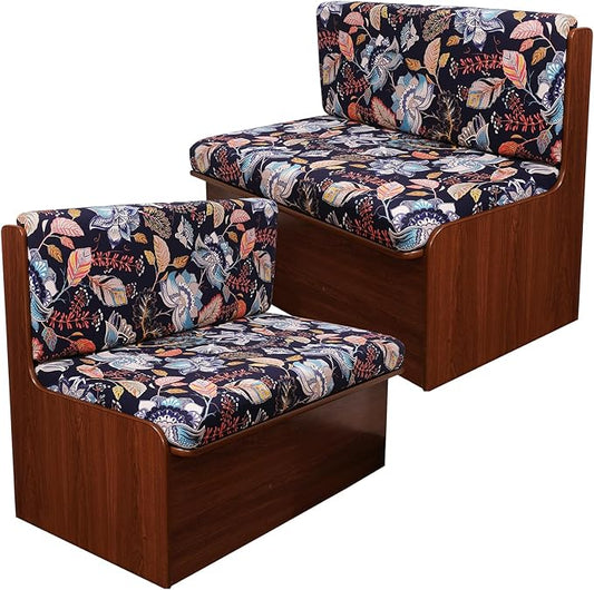 CRFATOP 2 Sets RV Dinette Cushion Covers Printed Camper Cushion Slipcover Stretch 2 Seat Sofa Chair Cover Furniture Protector for RV Camper Car Bench 2 Backrest Covers & 2 Bench Covers,42
