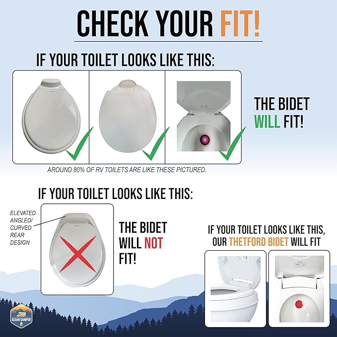 The Original RV Bidet Self-Cleaning Dual Nozzles | Non-Electric, Reversible Design | Easy Installation, RV Waterline Compatible | Adjustable Gentle Water Pressure | Eco-Friendly