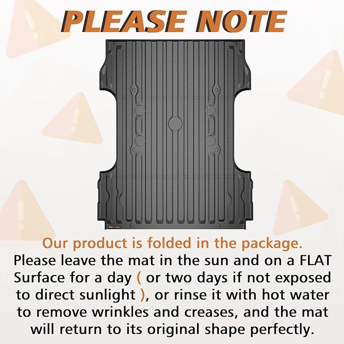 TripleAliners Truck Bed Mat Compatible with 2017-2024 2025 2026 Ford Super Duty F250/F350/F450 Accessories 6.8FT Vehicle Bed Perfectly Flush All Weather Protection TPE Heavy Duty Pickup Cargo Mat