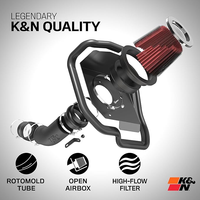 K&N Cold Air Intake System: High-Flow Air Filter, Increase Performance & Towing: Compatible with 2015-2017 FORD: F150, 57-2593