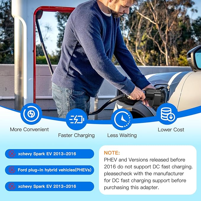 2025 Upgraded NACS to CCS1 Adapter - Fast Charge NACS to CCS Electric Vehicle Charging Adapter for Ford/Rivian/GM EVs at Tesla Superchargers [Max 500A/1000V]