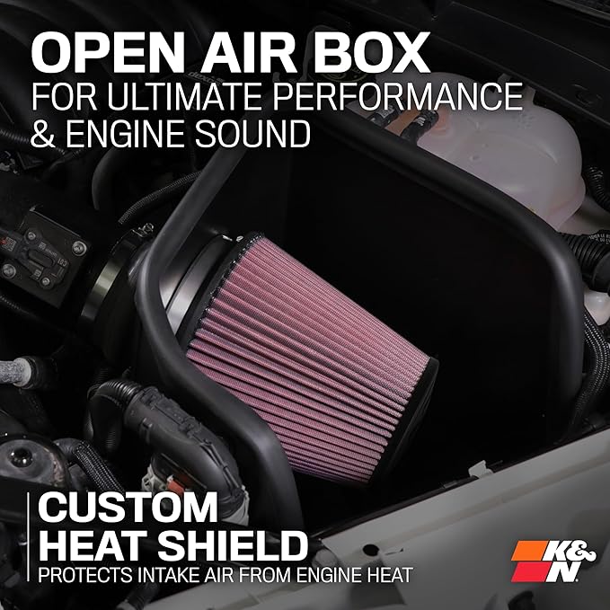 K&N Cold Air Intake System: High-Flow Air Filter, Increase Performance & Towing: Compatible with 2015-2017 FORD: F150, 57-2593