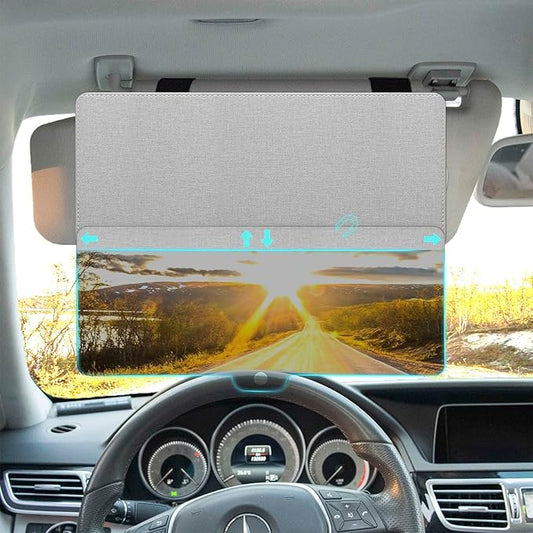 NAZZO Polarized Car Sun Visor Extension, Upgraded Magnetic Sunshade with PC Lens, Anti-Glare Car Visor Sun Blocker for Safe Driving, UV-Filtering/Protection