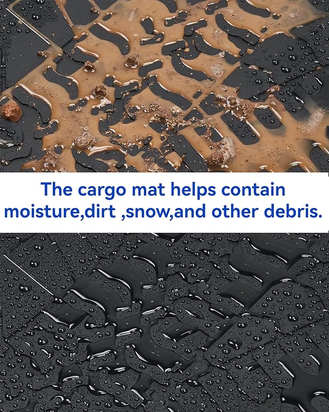 Cargo Mat fit for 2018-2025 Jeep Wrangler JL 4X4 with OEM Subwoofer, All-Weather Guard Trunk Mat Cargo Liners Heavy Duty Waterproof Odorless Durable fit for Wrangler JL 4 Door - NOT FIT 4XE OR JK