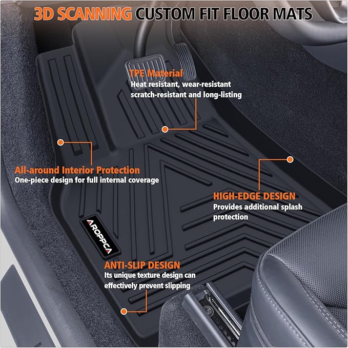 All Weather Floor Mats Cargo Liner with Backrest Mat & Front Rear Cargo Mat for 2025 2026 New Model Y Juniper,TPE Rubber Liners Full Set Automotive Mats for 2025 New Model Y Accessories