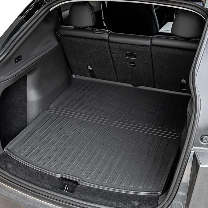 2025 New Tesla Model Y Juniper Floor Mats 5-Seater, Set of 6 All Weather TPE Waterproof Anti-Slip Front & Rear Trunk Mats Cargo Liners (ONLY for Tesla Model Y Juniper)