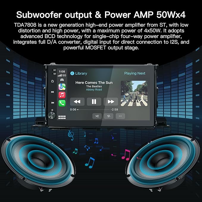 10.2'' Android 13 Car Stereo for Toyota Highlander 2014-2019,with Wireless CarPlay & Android Auto,8G+128G WiFi/DSP/SWC/AM/FM Radio
