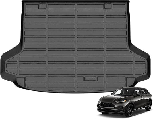 GINOWY-Cargo Liner for Honda HR-V 2023-2025 2026, All Weather 2024 HRV Trunk Mat Waterproof Cargo Mat TPE Durable Easy to Clean Non-Slip HRV Accessories Mat Black