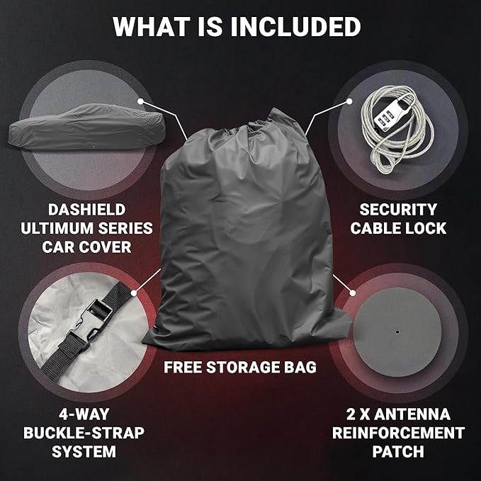 Ultimum Series Car Cover Waterproof All Weather for Honda Civic Car Cover Si 2017-2026 Sedan 4-Door - Protection Semi Custom Fit - Dust, Sun, Snow, Rain, Protection in&Outdoor