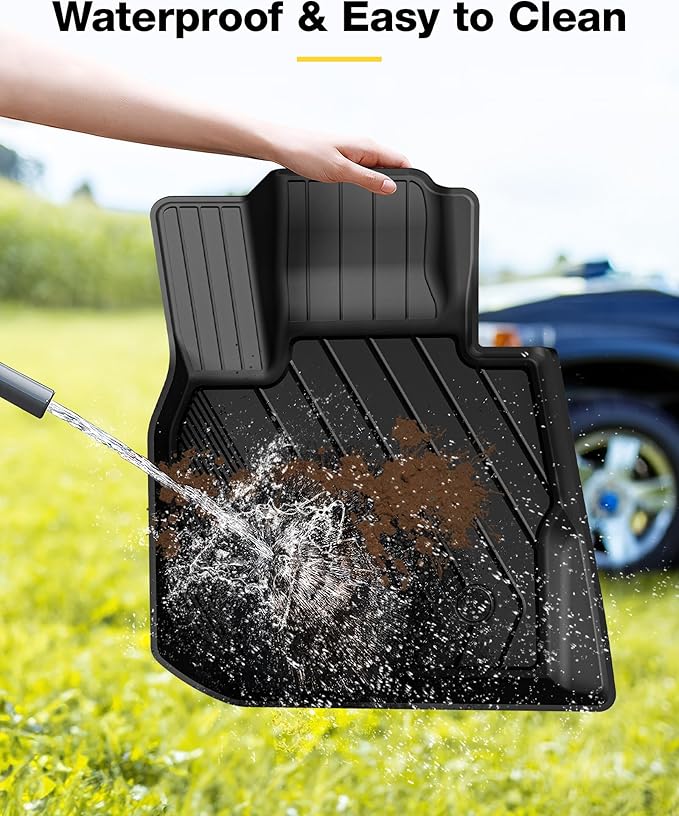 3W 2018-2024 BMW X3 Floor Mats & Cargo Liner, All Weather TPE BMW X3 Accessories Custom Fit for X3 G01 30i M40i X3M Car Mats (Only for car Without Spare tire) (Don't Fit X3 30e), 6PCS