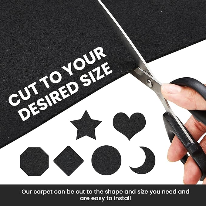 Nuanchu 78.7 x 47.2 Inch Black Underfelt Carpet for Speaker Sub Box, RV, Boat, Marine, Auto, Truck, Car Trunk, Door Liner, Desk