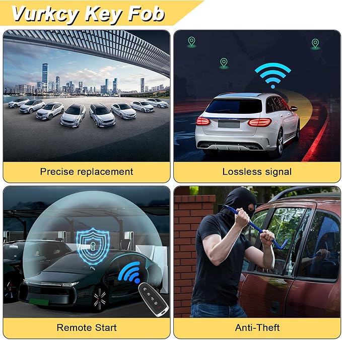 Key Fob Replacement for 2014-2020 Chevy Silverado 1500 2500 3500/15-21 Colorado/ 2015-2021 GMC Canyon/ 14-20 Sierra Car Keyless Entry Remote Control, M3N-32337100, 4 btn