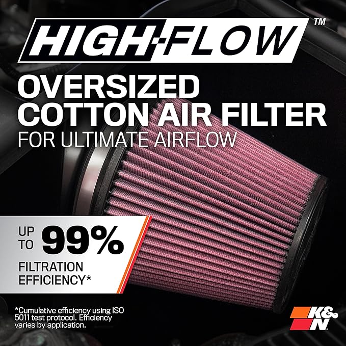 K&N Cold Air Intake System: High-Flow Air Filter, Increase Performance & Towing: Compatible with 2007-2008 Chevy/GMC/Cadillac Silverado, Suburban, Tahoe, Sierra, Yukon, Escalade, Avalanche, 77-3058KP