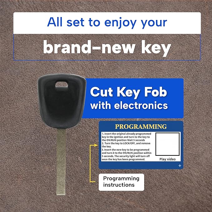 Replacement B119 Transponder Ignition Key for Buick, Chevrolet & GMC Vehicles (2010–2022) – Uncut HU100 Key Blank with Philips 46E Chip, Easy to Cut & Program