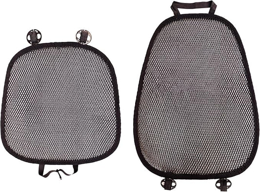 Summer Cool 3D Air Mesh Breathable Vented Car Seat Cushion Pad Set,Universal Auto Back Cooling Ventilated Seat Cover for Car SUV Truck Van Pickup (Black, 1 Pack seat pad +1 Pack Back Cushion)