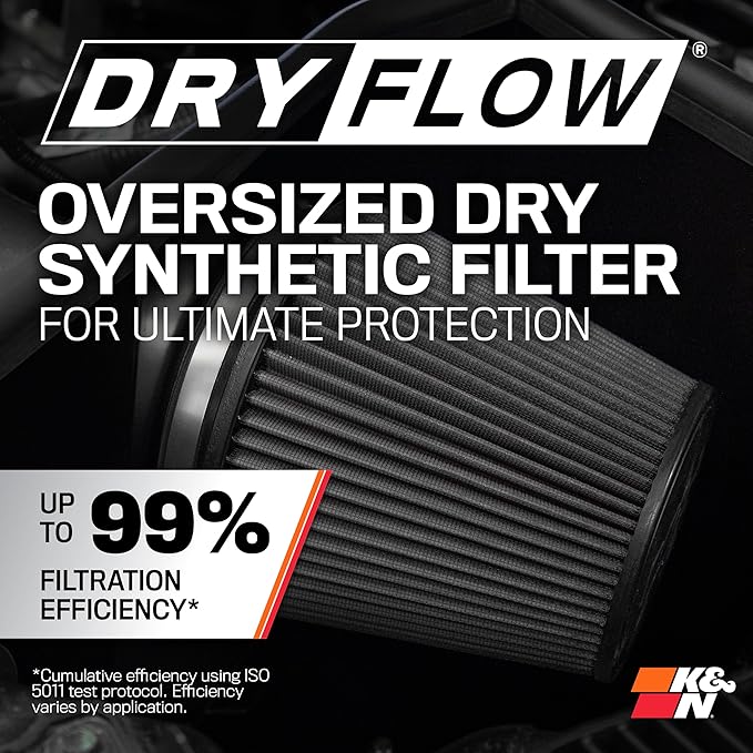 K&N Cold Air Intake System: Dry-Flow Air Filter, Increase Performance & Towing: Compatible with 2007-2008 Chevy/GMC/Cadillac Silverado, Suburban, Tahoe, Sierra, Yukon, Escalade, Avalanche, 71-3058