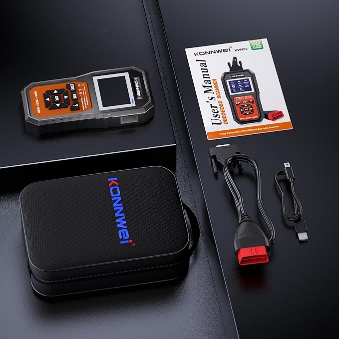 KONNWEI OBD2 Scanner Fit for BMW Mini, Battery Registration & Reset Tool for BMW Mini, Car Scanner Diagnostic Tool, Code Reader & Clear, Full Vehicle System Scan, ABS、SRS、EPB、Oil Reset etc.