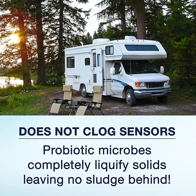 Tank ReVive for RVs and Boats – 33 fl.oz, Probiotic Sludge & Solid Dissolver, Liquifies Struvite, Cleans Clogged Sensors, Eliminates Toilet & Gray Tank Odors, Safe for People & Pipes by SCD Probiotics