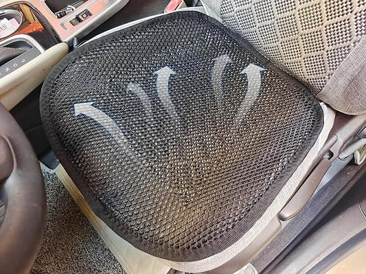 Summer Cool 3D Air Mesh Breathable Vented Car Seat Cushion Pad,Universal Auto Back Cooling Ventilated Seat Cover for Car SUV Truck Van Pickup for Driving Seat(Black, 1 Pack seat pad)